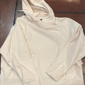 American Eagle Outfitters Cream Relaxed Fit Hoodie